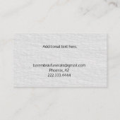 Luxuriöse moderne Imitate Textur Grau und Schwarz Visitenkarte (Rückseite)