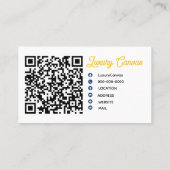 Luxuriöse, moderne QR Code Beauty Business Card Visitenkarte (Rückseite)