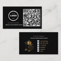 Luxuriöse, moderne QR Code Beauty Business Card