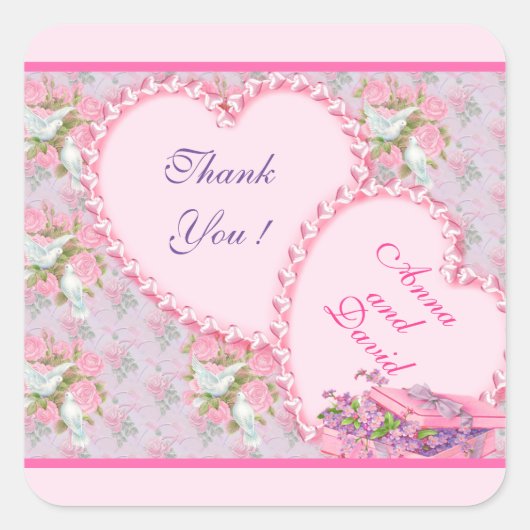 Luxuriöse moderne Rosa Rose verleiht Ihrem Text-Pl Quadratischer Aufkleber (Vorderseite)