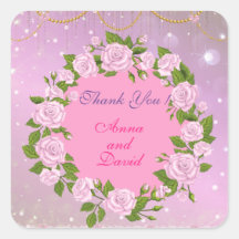 Luxuriöse moderne Rose mit Ihrem Text Square Stick