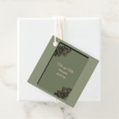 Luxuriöse moderne Sage green & gold Classic Imitat Geschenkanhänger (Beispiel)