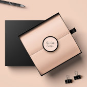 Luxuriöse moderne Script Typografie Blush Pink Runder Aufkleber