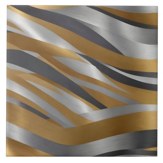Luxuriöse moderne Silver Gold Texture Collection Fliese (Vorderseite)