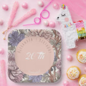 Luxuriöse moderne, stilvolle und florale Geburtsta Pappteller (Party)