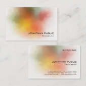 Luxuriöse, moderne und Abstrakte Art Premium Linen Visitenkarte (Vorne/Hinten)