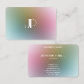 Luxuriöse, moderne und elegante Monogramm-Vorlage Visitenkarte (Vorne/Hinten)