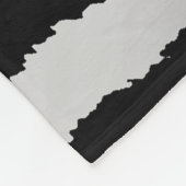 Luxuriöse moderne Zebra Silver Black Line Fleecedecke (Ecke)