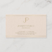 Luxuriöse Monogram Elegant Moderne Elite-Vorlage Visitenkarte (Rückseite)