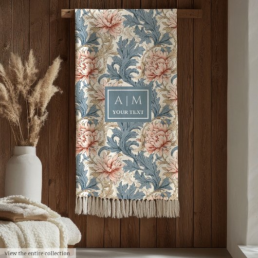 Luxuriöse Morris inspiriert individuelle Name Deck Fleecedecke