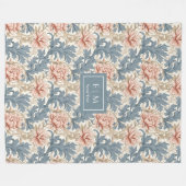 Luxuriöse Morris inspiriert individuelle Name Deck Fleecedecke (Vorderseite (Horizontal))