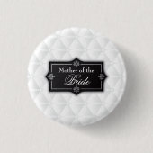 Luxuriöse Mutter des Bride Wedding Button Button (Vorderseite)