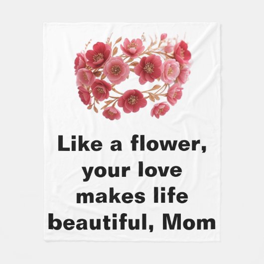 Luxuriöse Muttertagskrone Fleecedecke (Vorderseite)