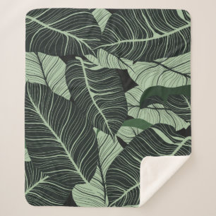 Luxuriöse Natur verlasse Hintergrund. Blumenmuster Sherpadecke
