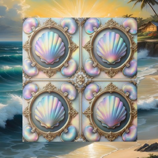 Luxuriöse nautische Dekoration | Opal Seashells Be Fliese