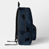 Luxuriöse Navy Strokes Masculine Monogram Bedruckter Rucksack (Links)