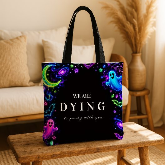 Luxuriöse Neon-Halloween-Feier Tasche