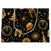 Luxuriöse Neujahrsfeier Muster Große Geschenktüte (Vorderseite)