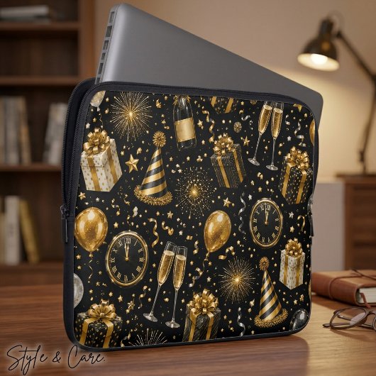 Luxuriöse Neujahrsfeier Muster Laptopschutzhülle