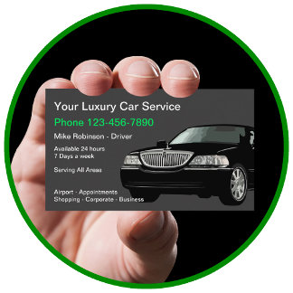 Luxuriöse öffentliche Verkehrsmittel Taxi Service Visitenkarte