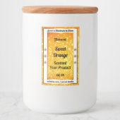 Luxuriöse Orange Glitzer Sparkle Stars Produktkenn Lebensmitteletikett (Vorderseite)