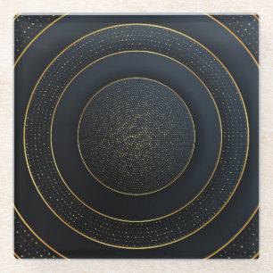 Luxuriöse Papier schneiden: Golden Gradient. Glasuntersetzer