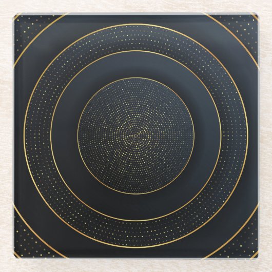 Luxuriöse Papier schneiden: Golden Gradient. Glasuntersetzer (Vorderseite)