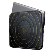 Luxuriöse Papier schneiden: Golden Gradient. Laptopschutzhülle (Vorderseite Links)