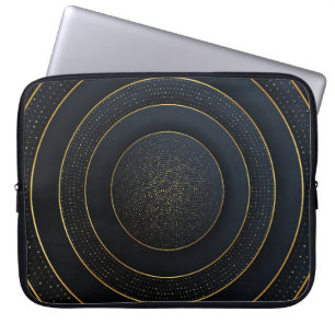 Luxuriöse Papier schneiden: Golden Gradient. Laptopschutzhülle