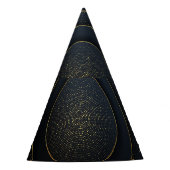 Luxuriöse Papier schneiden: Golden Gradient. Partyhütchen (Vorderseite)