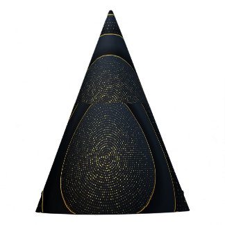 Luxuriöse Papier schneiden: Golden Gradient. Partyhütchen