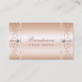 Luxuriöse Pastel Rose Coral Verziert Squiggled Jew Visitenkarte (Vorderseite)