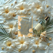 Luxuriöse Pearl and Gold Seashell Acrylic Wedding Acryleinladungen
