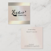 Luxuriöse Perlholografisches Logo Quadratische Visitenkarte (Vorne/Hinten)