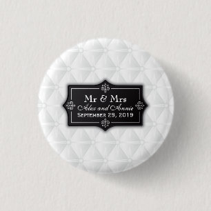Luxuriöse Personalisierte Hochzeitsknöpfe Button