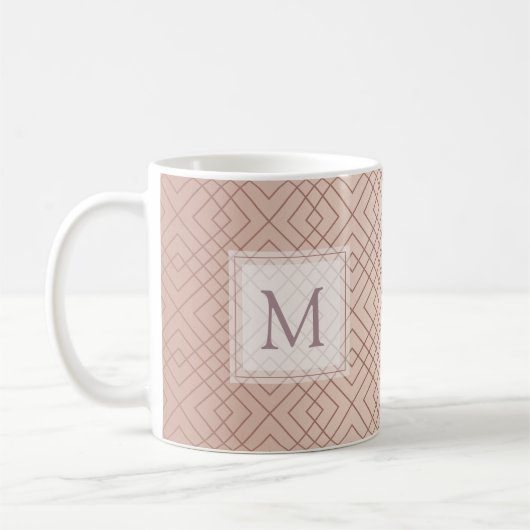 Luxuriöse Personalisierte Muster Rose Gold Kaffeetasse (Links)