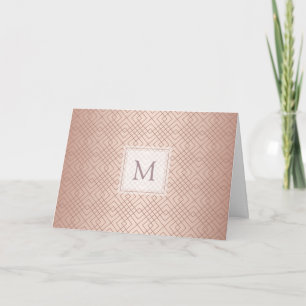 Luxuriöse Personalisierte Muster Rose Gold Karte
