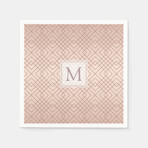 Luxuriöse Personalisierte Muster Rose Gold Serviette