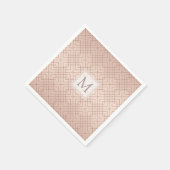 Luxuriöse Personalisierte Muster Rose Gold Serviette (Ecke)