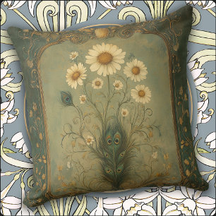 Luxuriöse Pfauenfeder Kissen