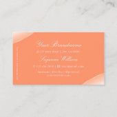 Luxuriöse Pfirsichfarben mit glänzenden Diamanten Visitenkarte (Rückseite)