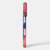 Luxuriöse Pink Blue Gold Marmor Handy Case (Rückseite / Rechts)