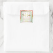 Luxuriöse Pink Gold Dots Body Butter Labels Quadratischer Aufkleber (Tasche)