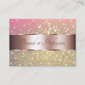 Luxuriöse Pink Lila Gold Glitzer Stars Rose Gold Visitenkarte (Vorderseite)