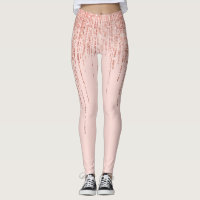 Luxuriöse Pink Rose Gold Funkelnd Glitzer Fringe