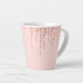 Luxuriöse Pink Rose Gold Funkelnd Glitzer Fringe Milchtasse (Rechte Ecke)