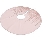 Luxuriöse Pink Rose Gold Funkelnd Glitzer Fringe Polyester Weihnachtsbaumdecke (Schrägansicht)