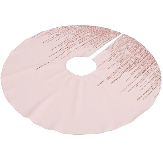 Luxuriöse Pink Rose Gold Funkelnd Glitzer Fringe Polyester Weihnachtsbaumdecke (Schrägansicht)