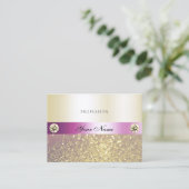 Luxuriöse Pink- und Goldglanz Glitzer Diamonds Visitenkarte (Stehend Vorderseite)