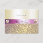 Luxuriöse Pink- und Goldglanz Glitzer Diamonds Visitenkarte (Vorderseite)